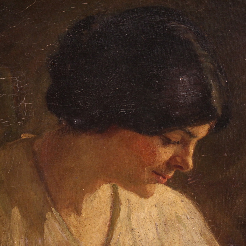 Peinture espagnole représentant la Pitié du 18ème siècle