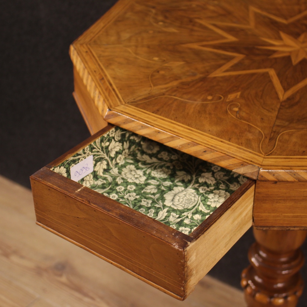 Couchtisch Möbel aus eingelegt Holz Wohnzimmer Tisch antik 800 19