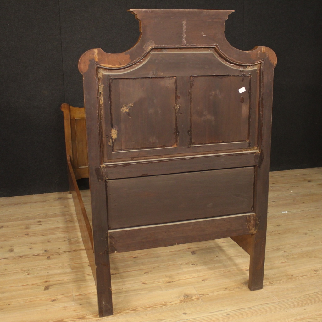 Einzelbett Bett Möbel aus eingelegt Holz antik Stil Louis XV