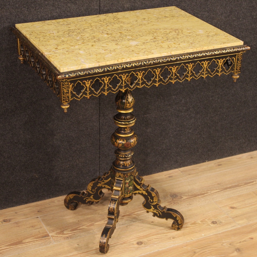 Kleiner Tisch Mobil Tabelle Niedrig Wohnzimmer Antik Stil Lackiert