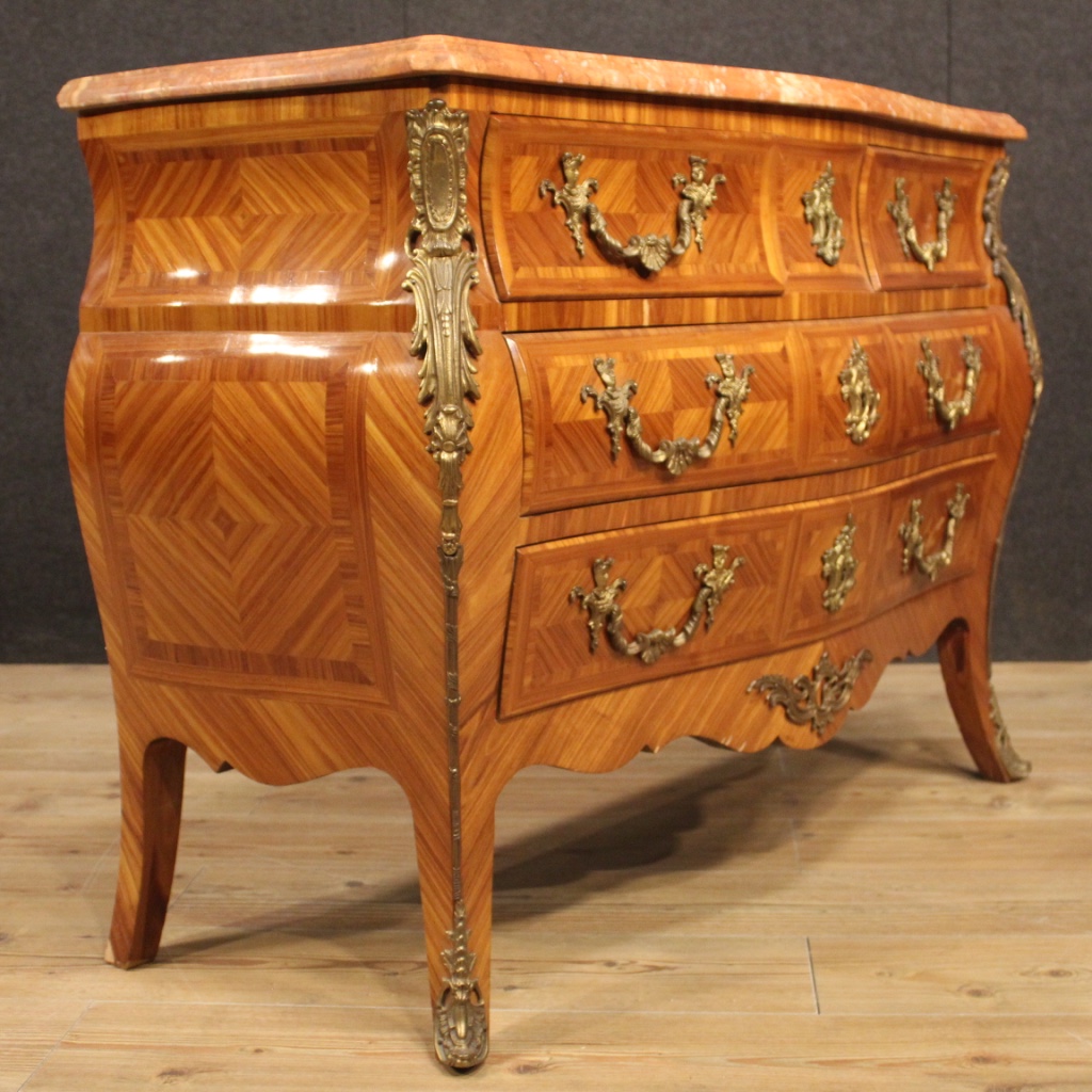 Kommode antik Stil Louis XV Möbel Anrichte aus Holz