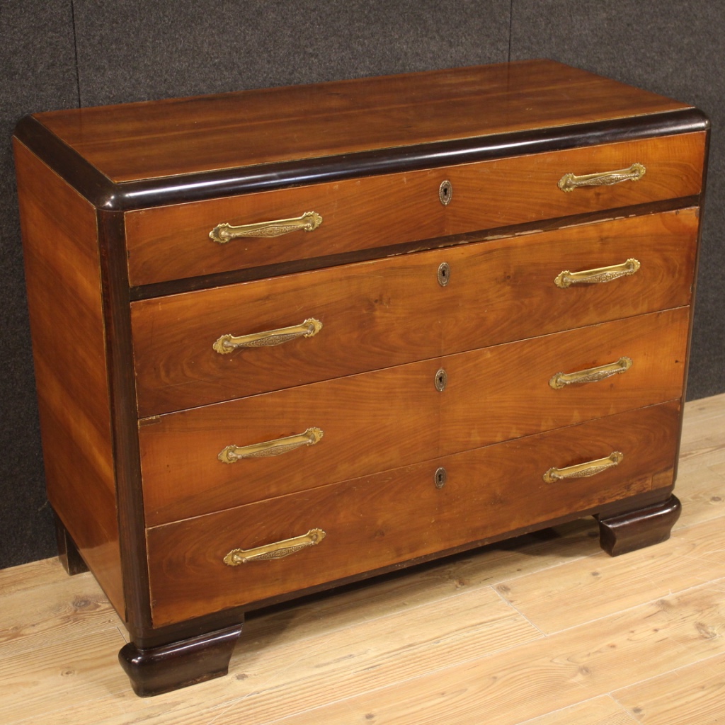 Kommode antik Stil Art Deco Möbel Anrichte aus Holz Wohnzimmer