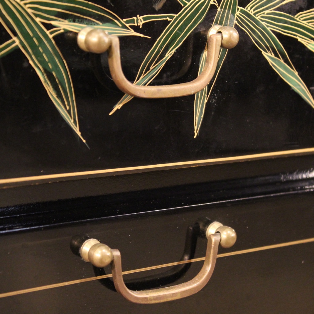 Chinesische Schuhschrank Möbel Anrichte lackiert bemalt Holz antik Stil