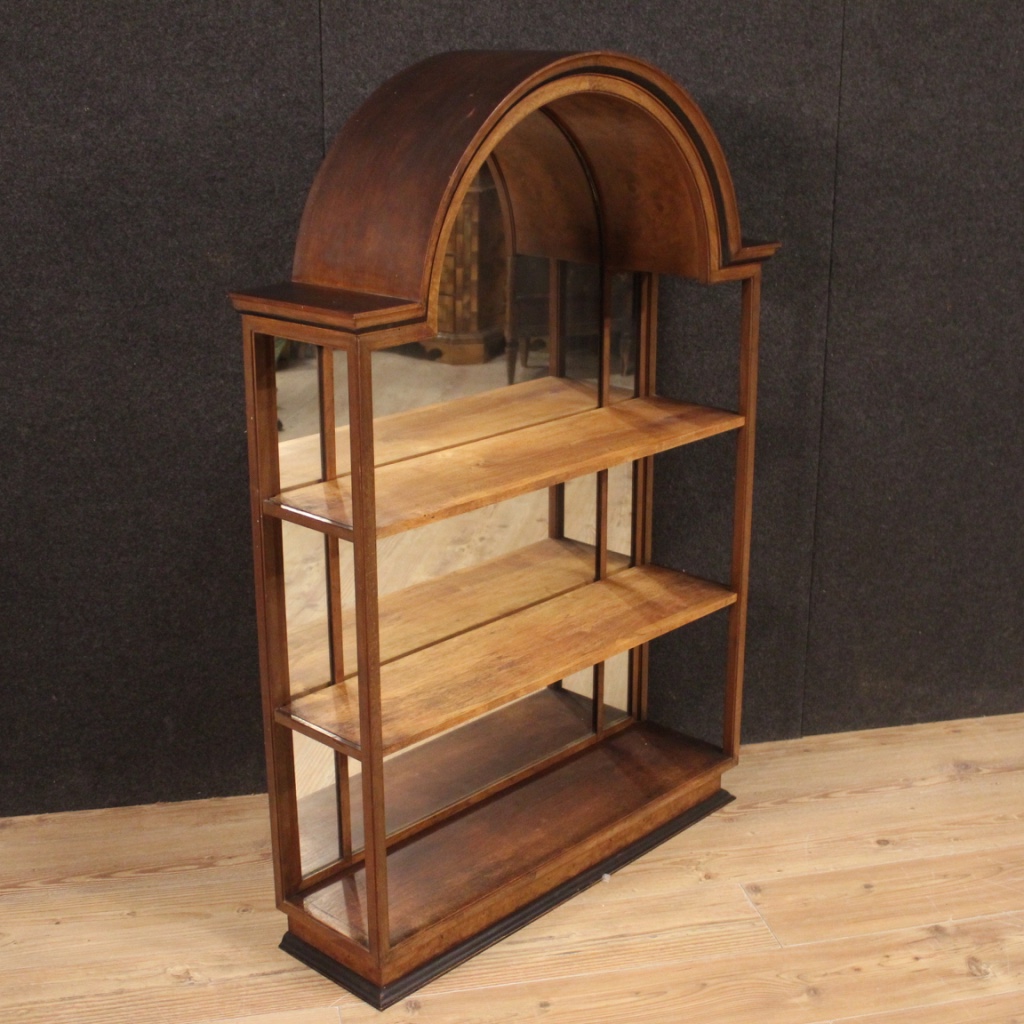 Etagere bookcase bookshelf furniture in wood with mirror antique style