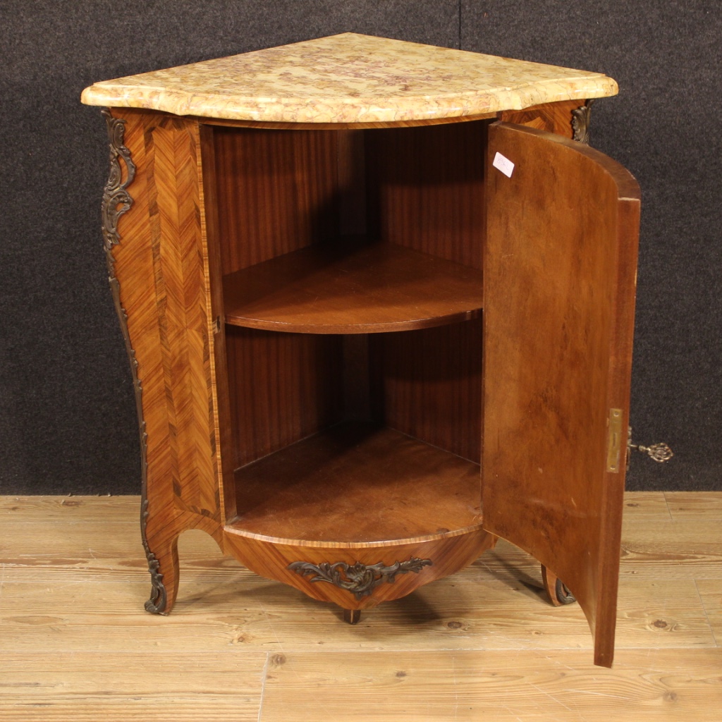 Eckschrank Möbel Anrichte Kommode aus eingelegt Holz antik Stil