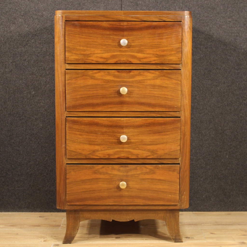 Kommode IN Antik Stil Art Deco Mobil Geschirrschrank Holz Aus Walnuss