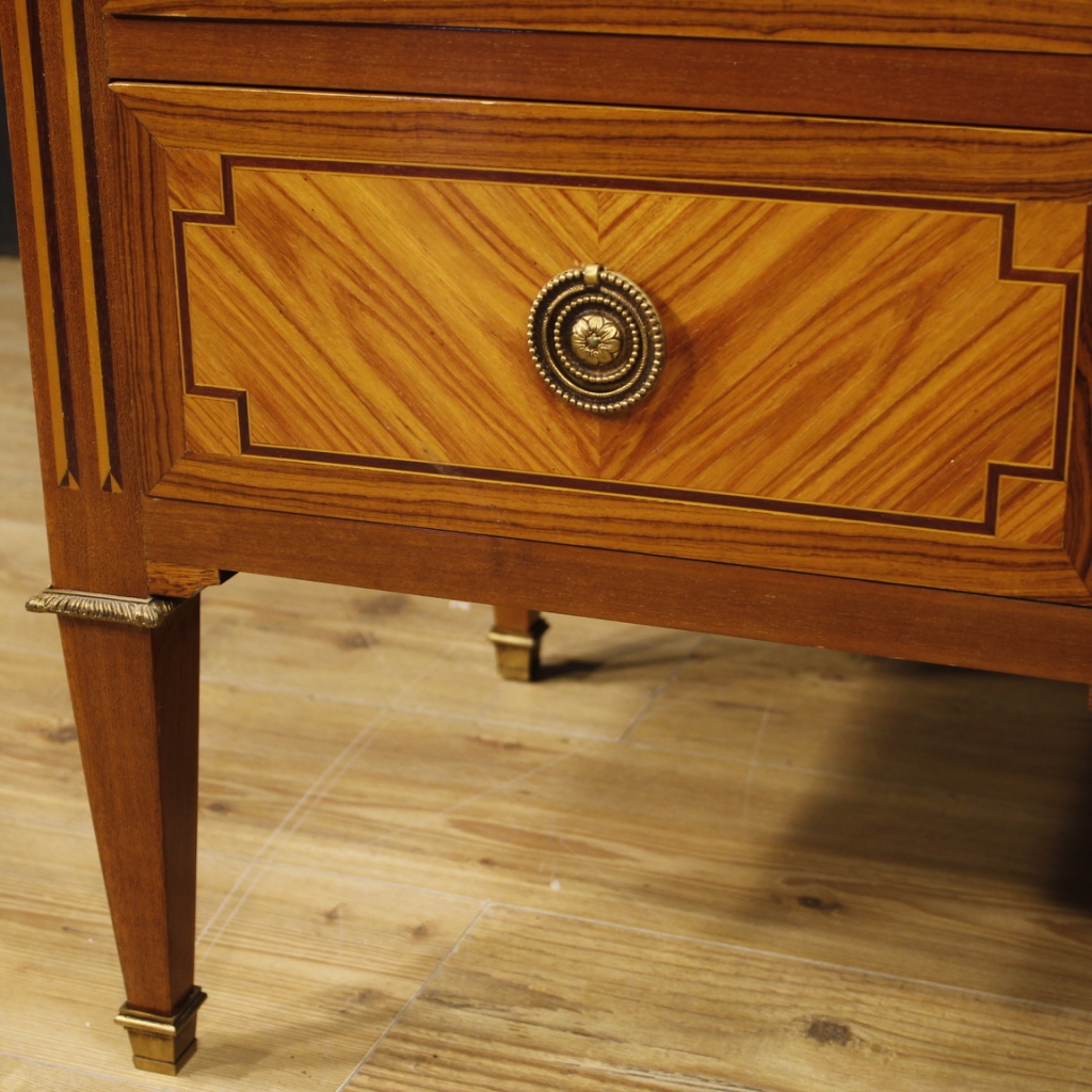 Kommode Anrichte Möbel Schubladen eingelegt Holz antik Stil Ludwig XVI